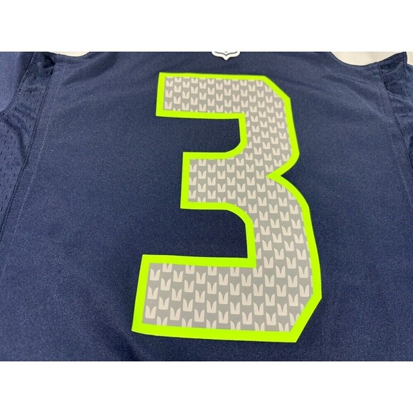 Nike Seattle Seahawks Jersey Mens Small Blue Russel Wilson Football On Field - Picture 7 of 11